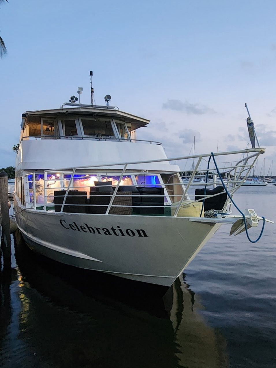 A real celebration event on the deck of the Celebration charter boat